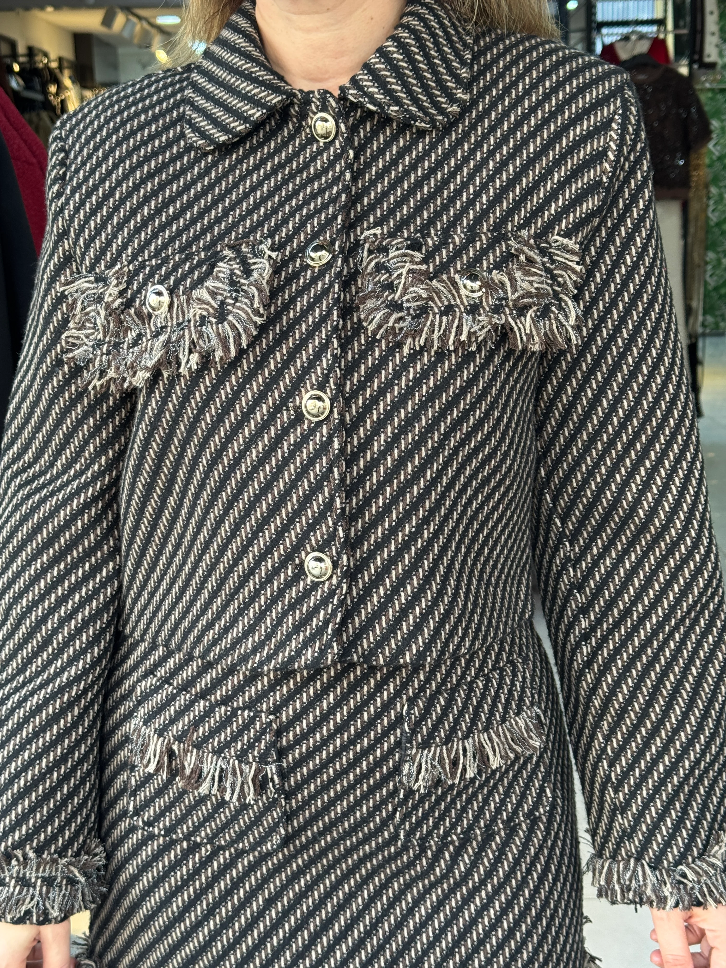 Tüvit Püskül Detaylı Ceket