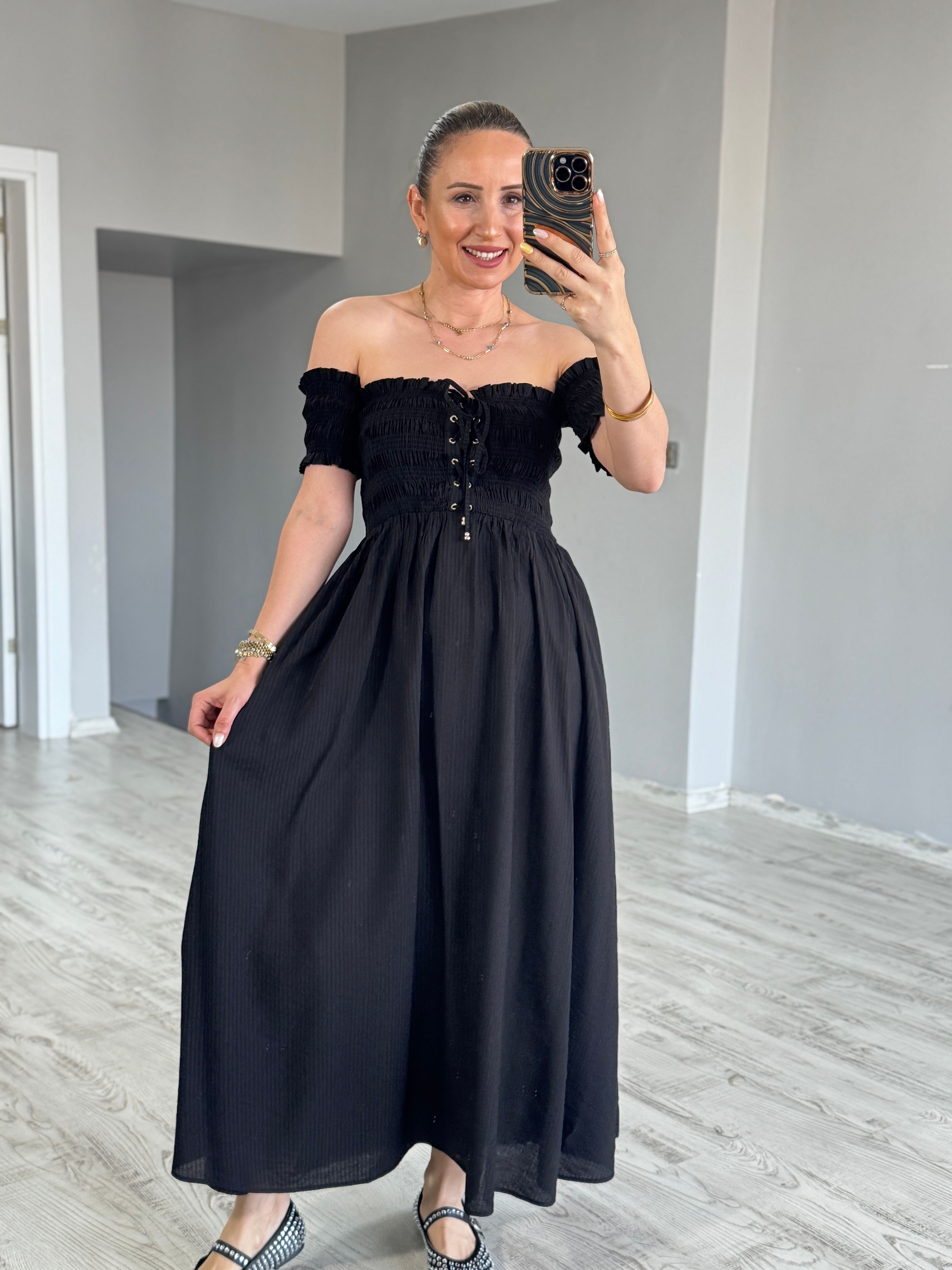 Siyah Gipeli  Elbise