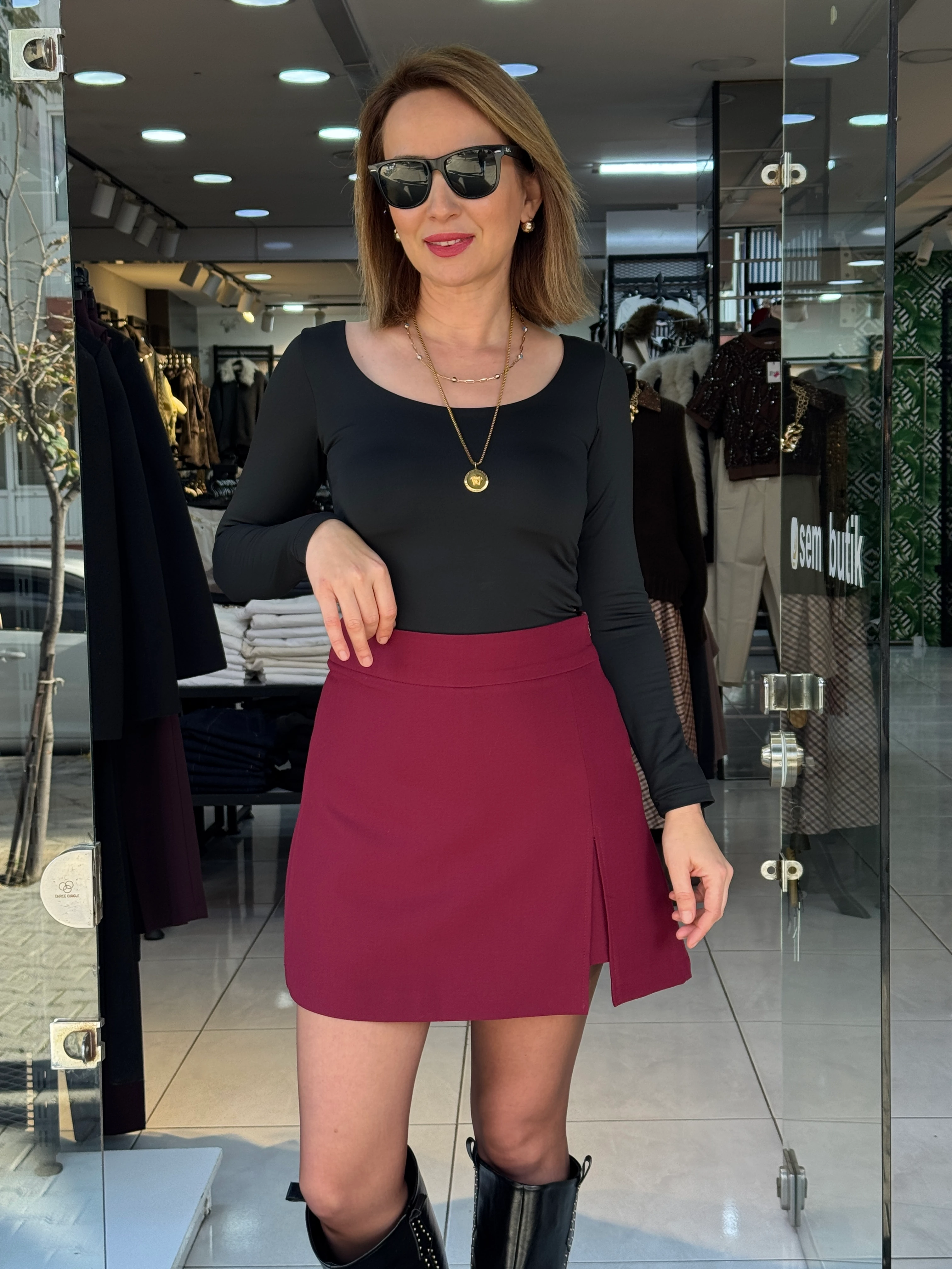 Yırtmaçlı Şort Etek