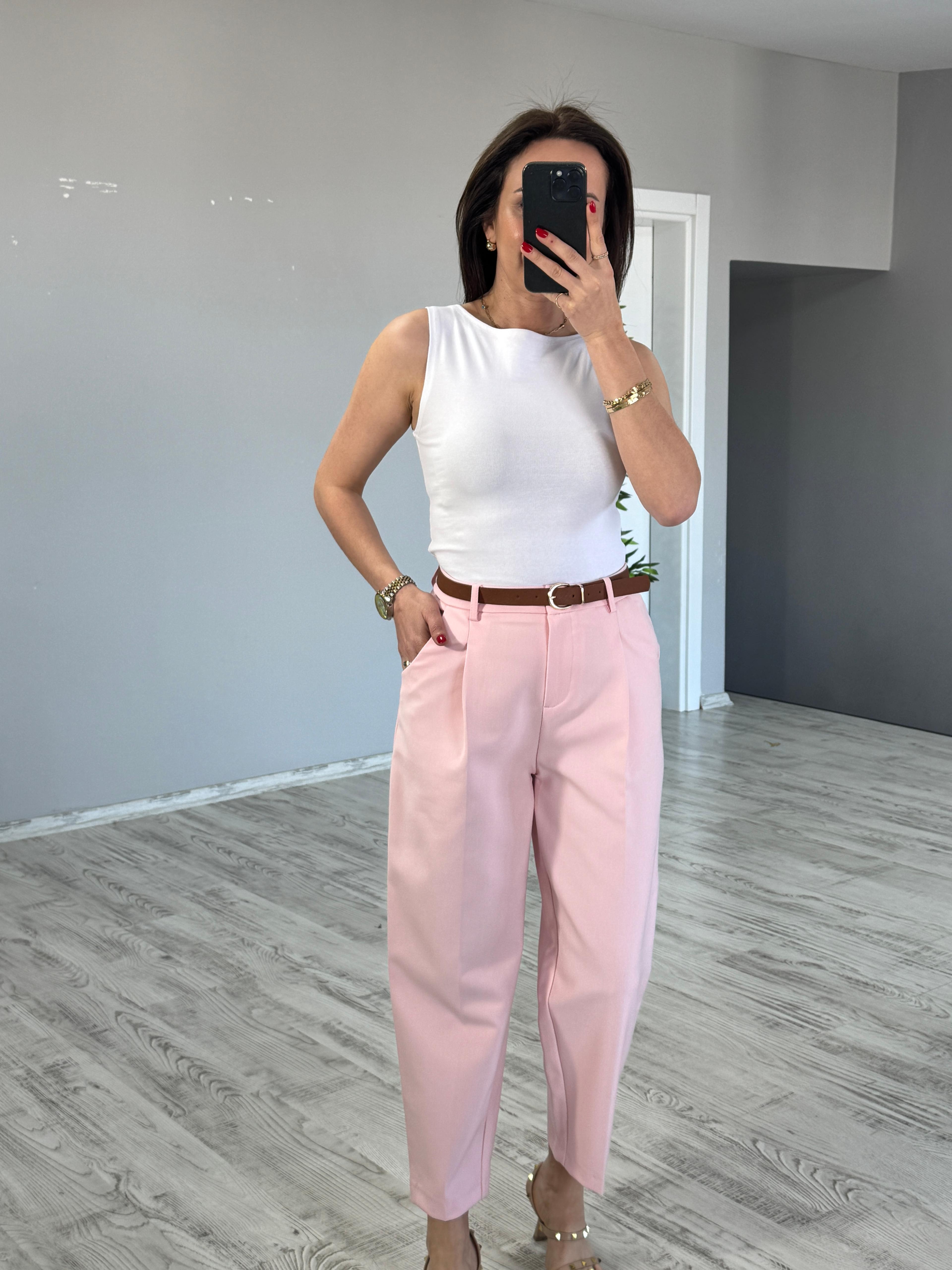 Kemerli Havuç Fit Pantolon