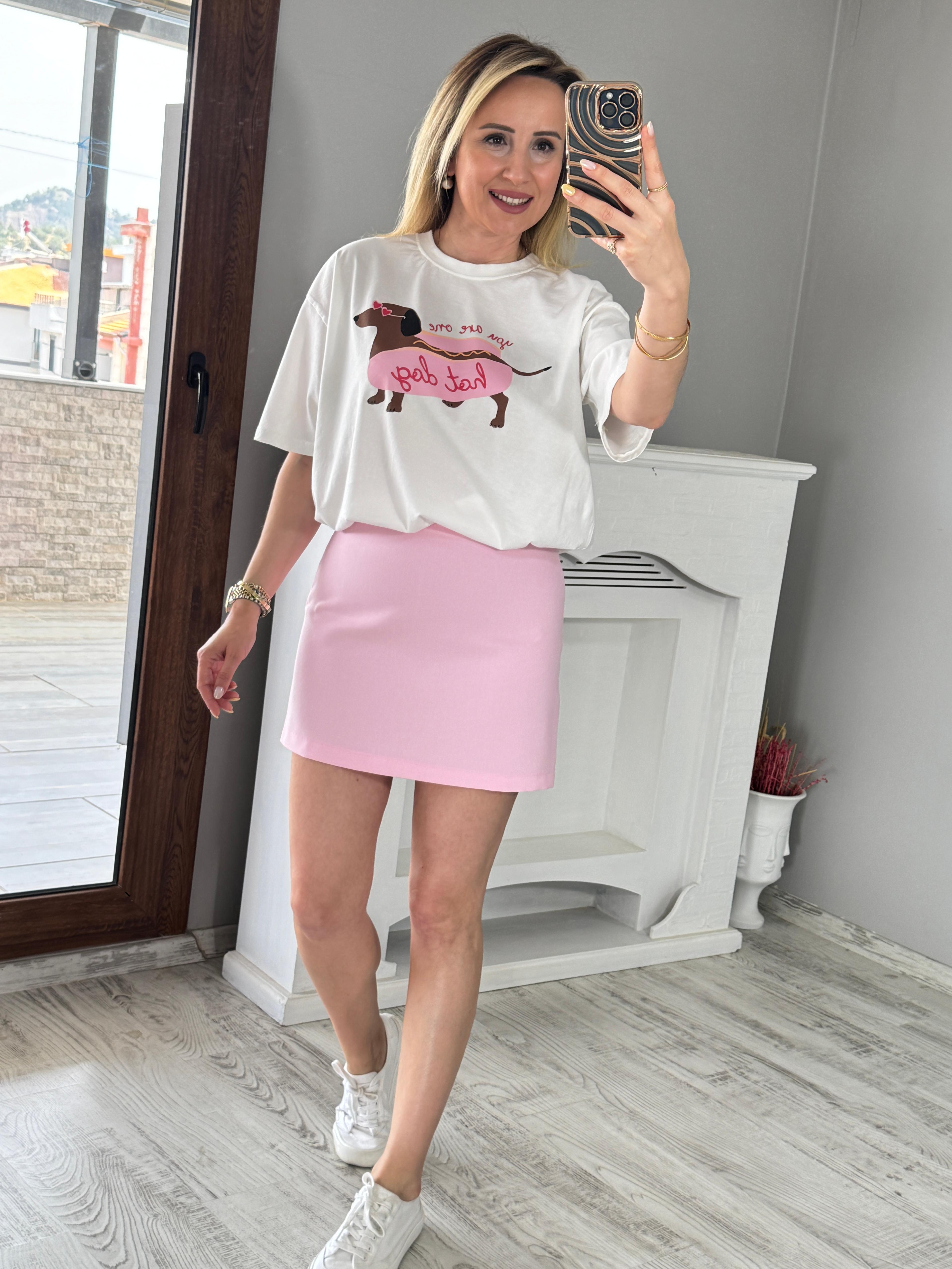 Toz Pembe Keten Etek