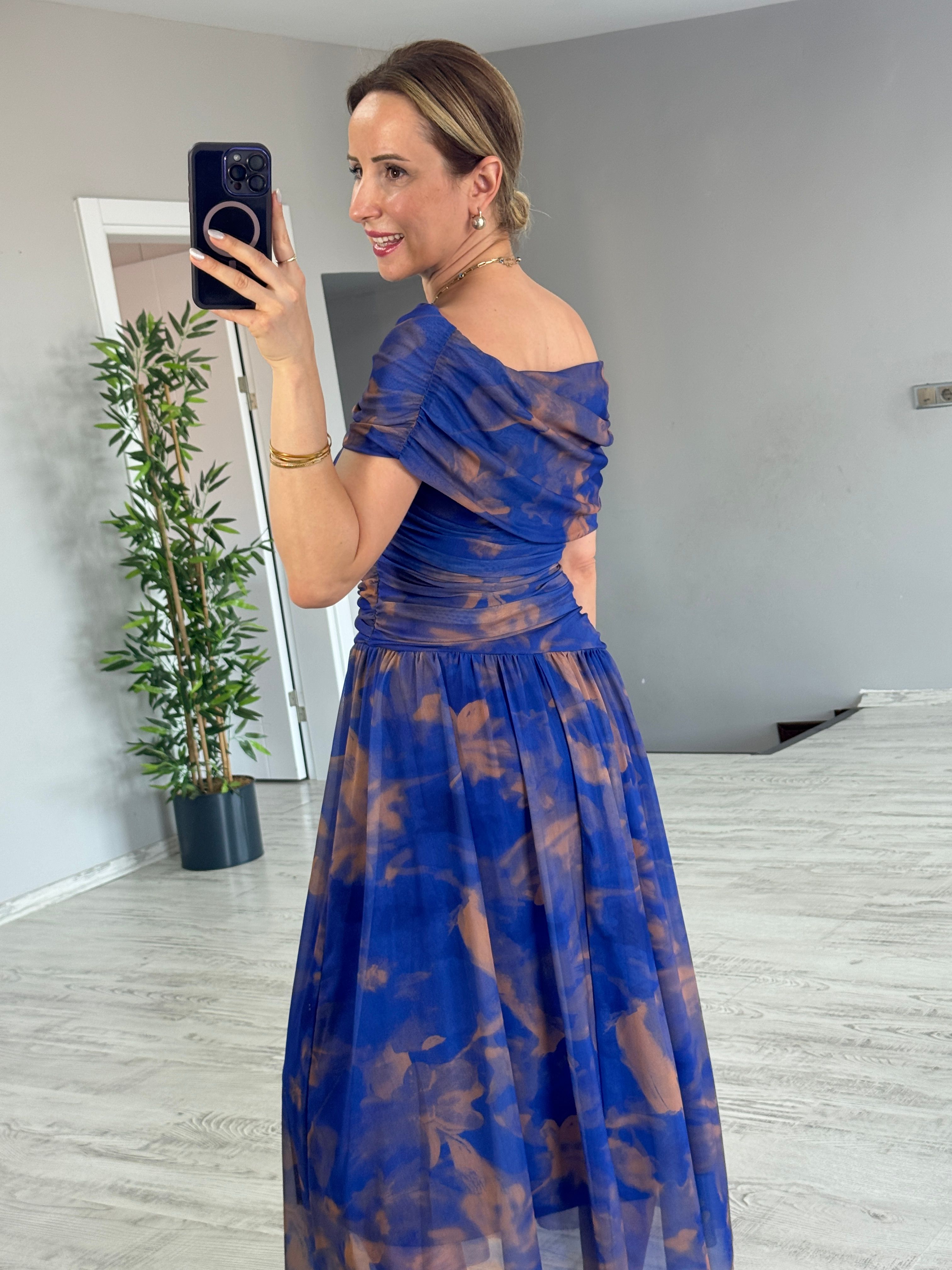 Batik Tül Desen Elbise