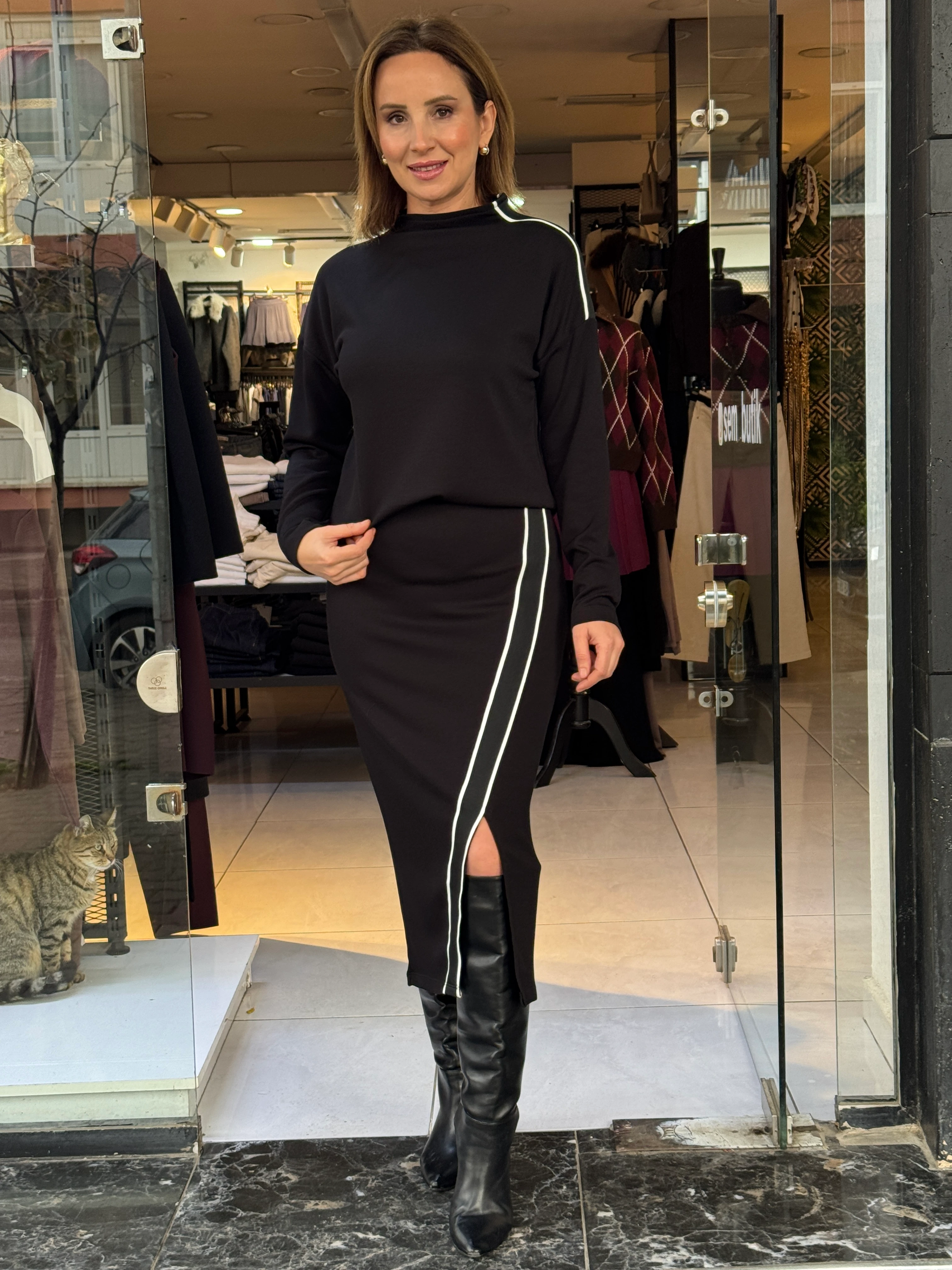 Ribanalı Etekli Modal Takım