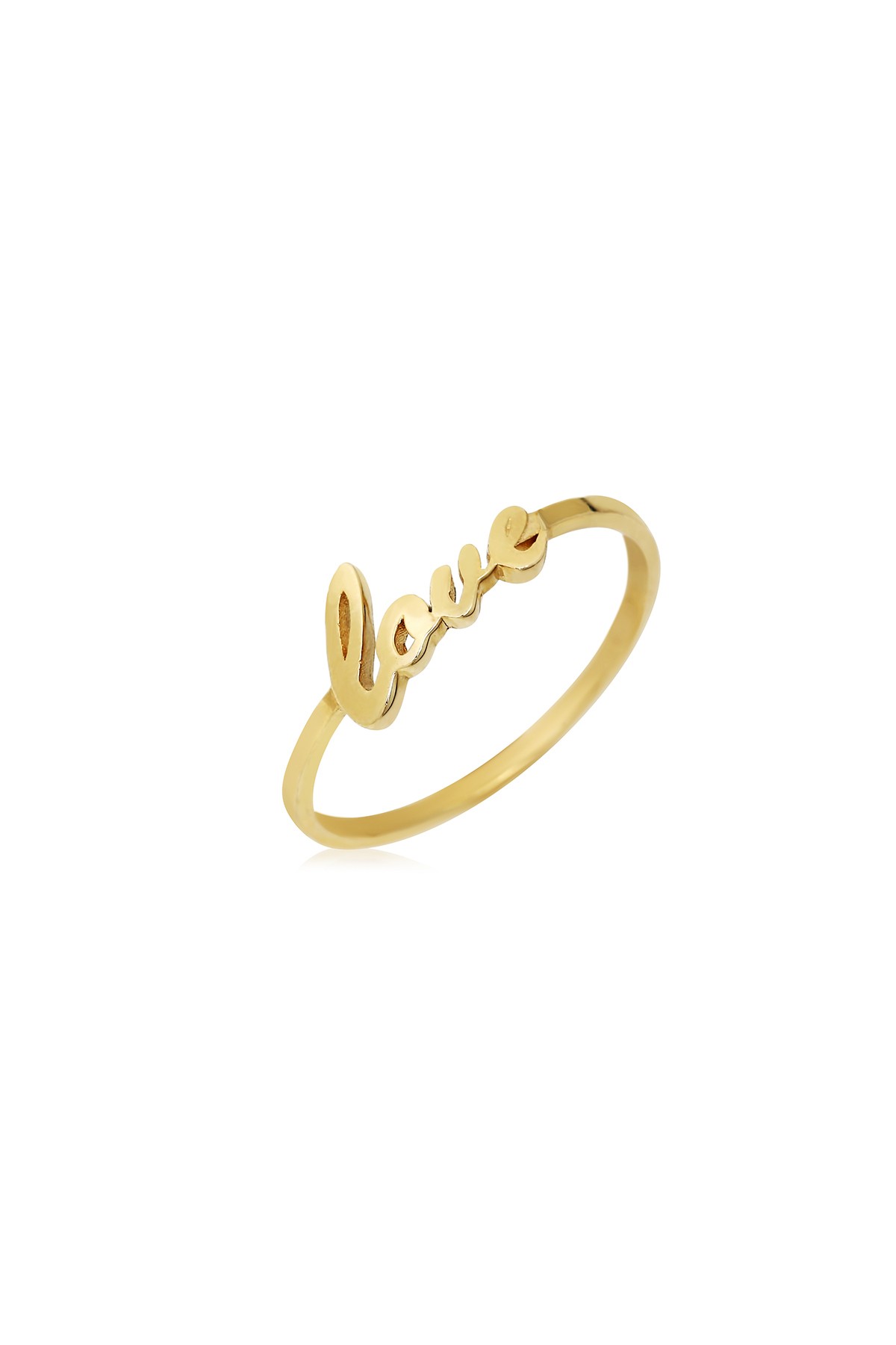 14 Ayar Altın Love Yüzük