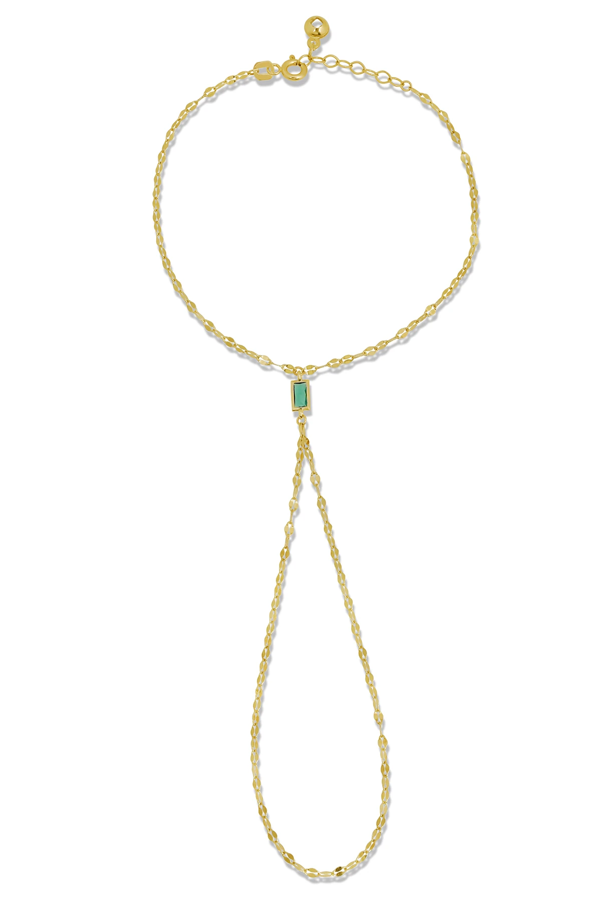 14 Ayar Altın Aynalı Zincirli Taşlı Şahmeran