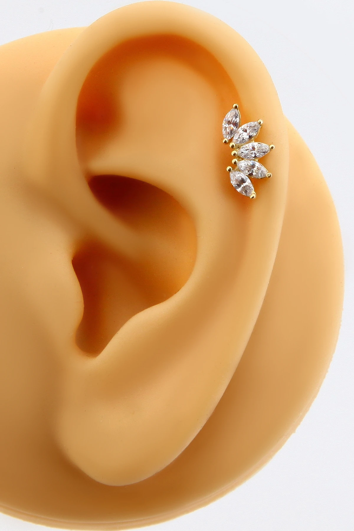 Altınkesesi 14 Ayar Altın Markiz Tragus Helix Piercing