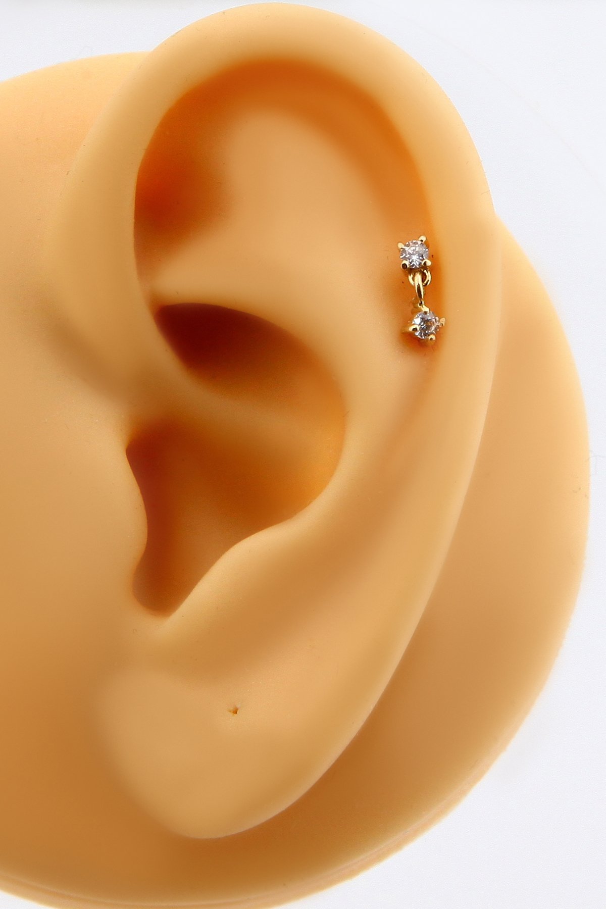 Altınkesesi Altın Tektaş Sallantılı Kıkırdak Küpe Tragus Helix