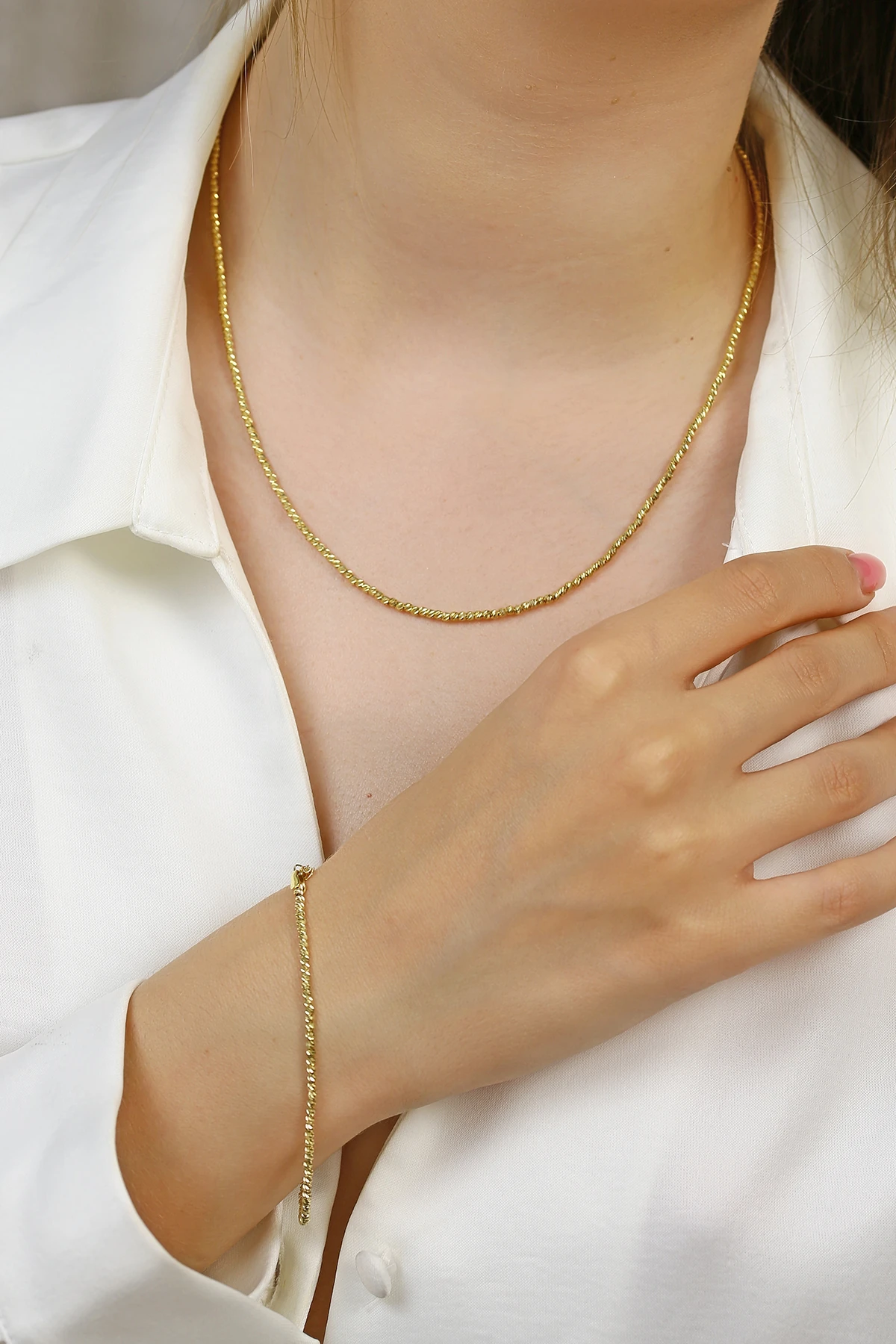 Altınkesesi 14 Ayar Altın Full Dorika Toplu Bileklik