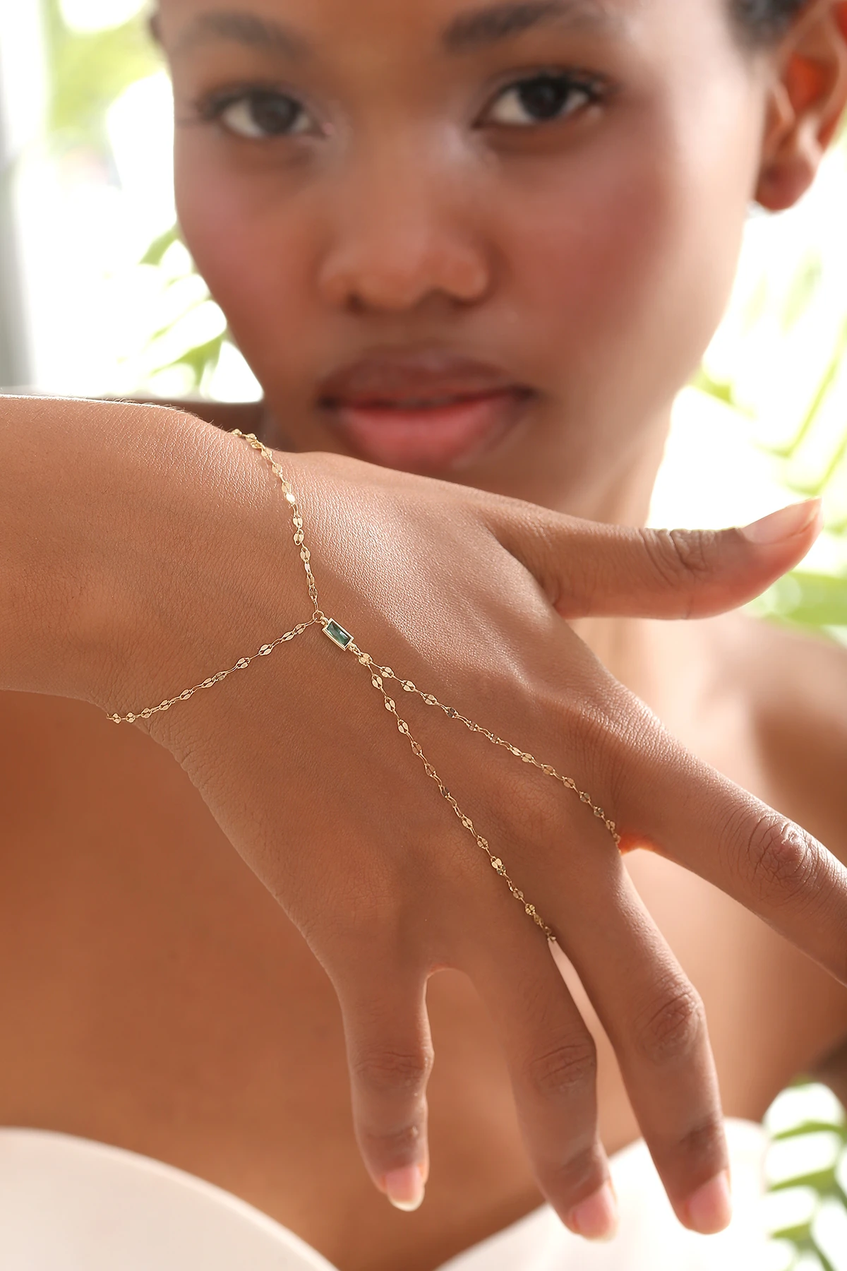 14 Ayar Altın Aynalı Zincirli Taşlı Şahmeran