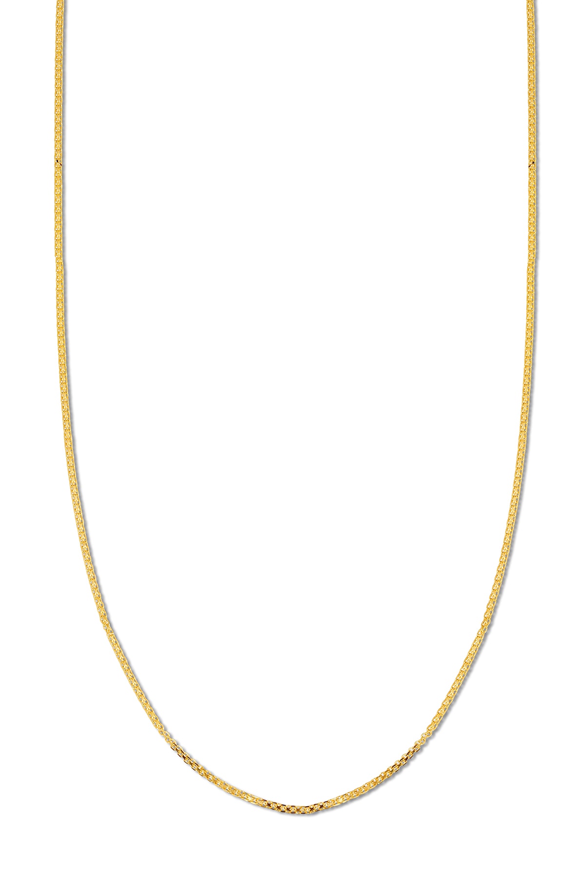 14 Ayar Altın İnce Bismark Parlak Kolye