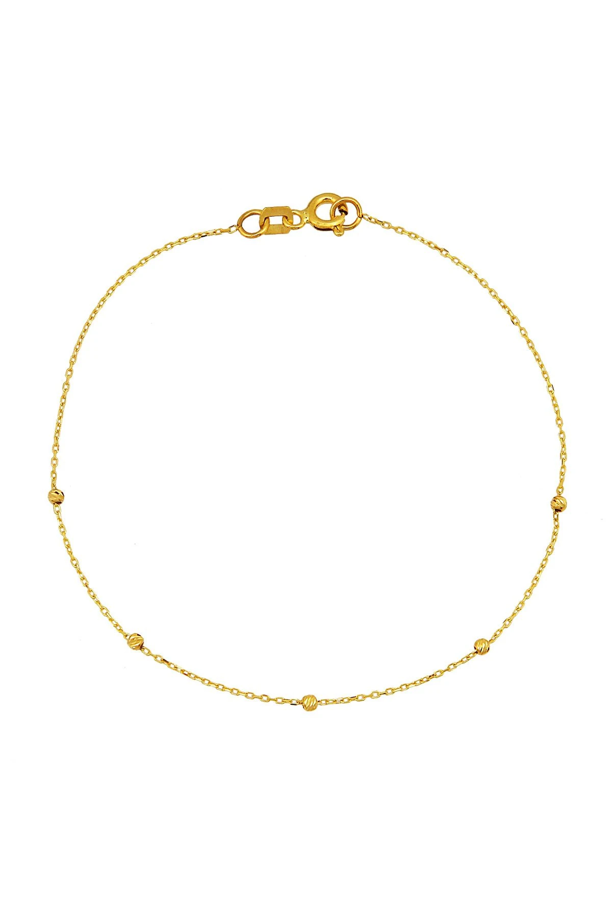 Altınkesesi 14 Ayar Altın Sarı Dorika Toplu Günlük Bileklik