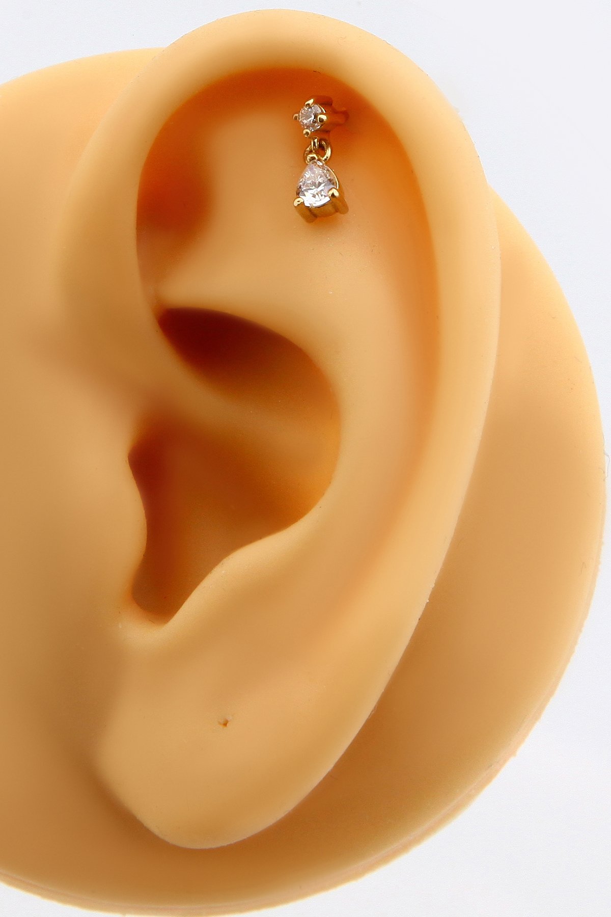 Altın Damla Sallantılı Kıkırdak Küpe Tragus Helix