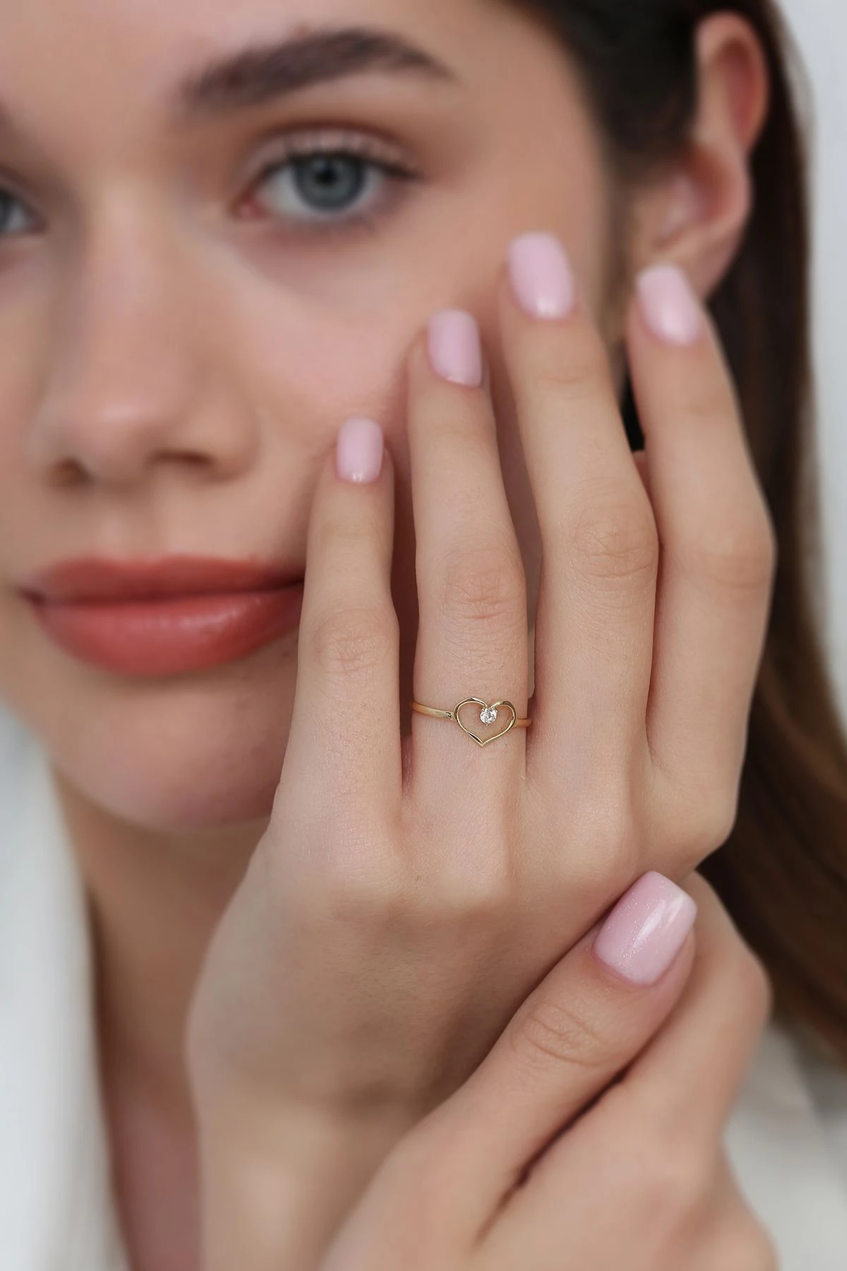 14 Ayar Altın Kalp Yüzük