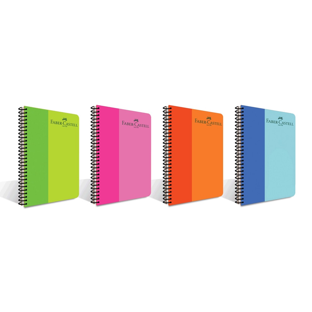 Faber-Castell Defter Pp Bicolor Spiralli 80 Yaprak Kareli