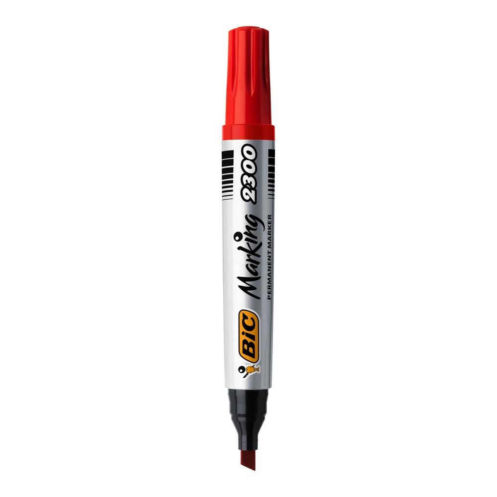 Bic Permanent Markör 2300 Kesik Uç Kırmızı