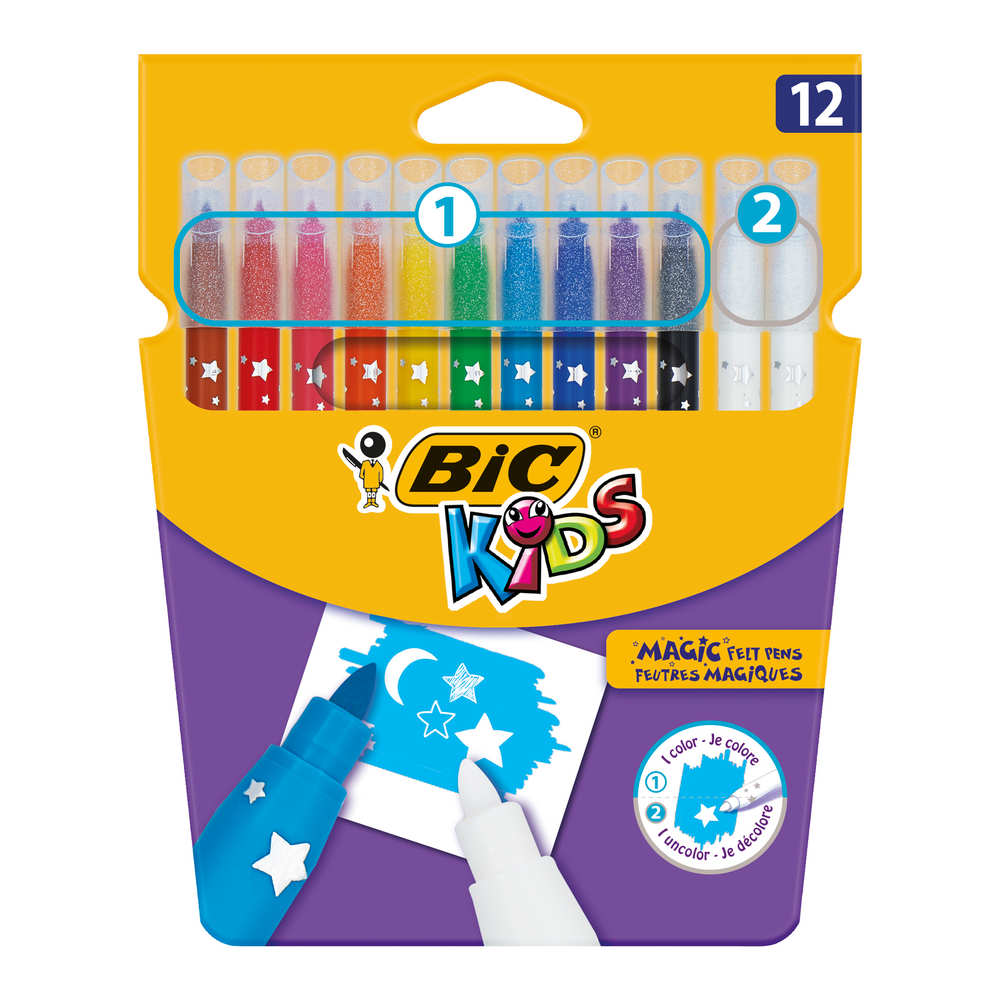 Bic Colour Sihirli Silinebilir Keçeli Kalem 10+2'li