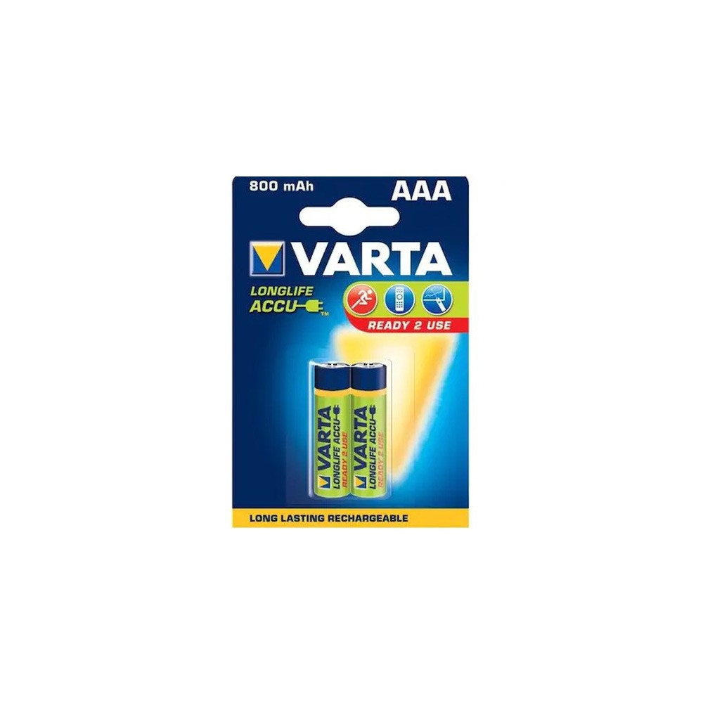 Varta Pil Şarjlı İnce Kalem Pil AAA 800 mAh 2'li 56703101412