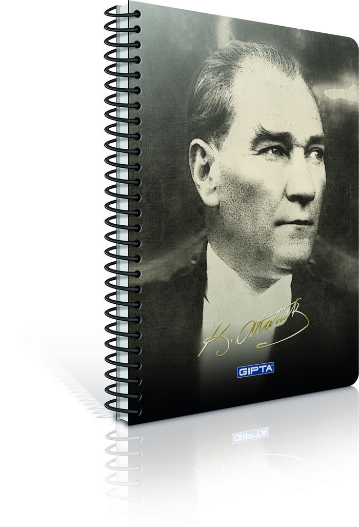 Gıpta Defter Atatürk Spiralli Ofset Pp Kapak A4 80 Yaprak Çizgili