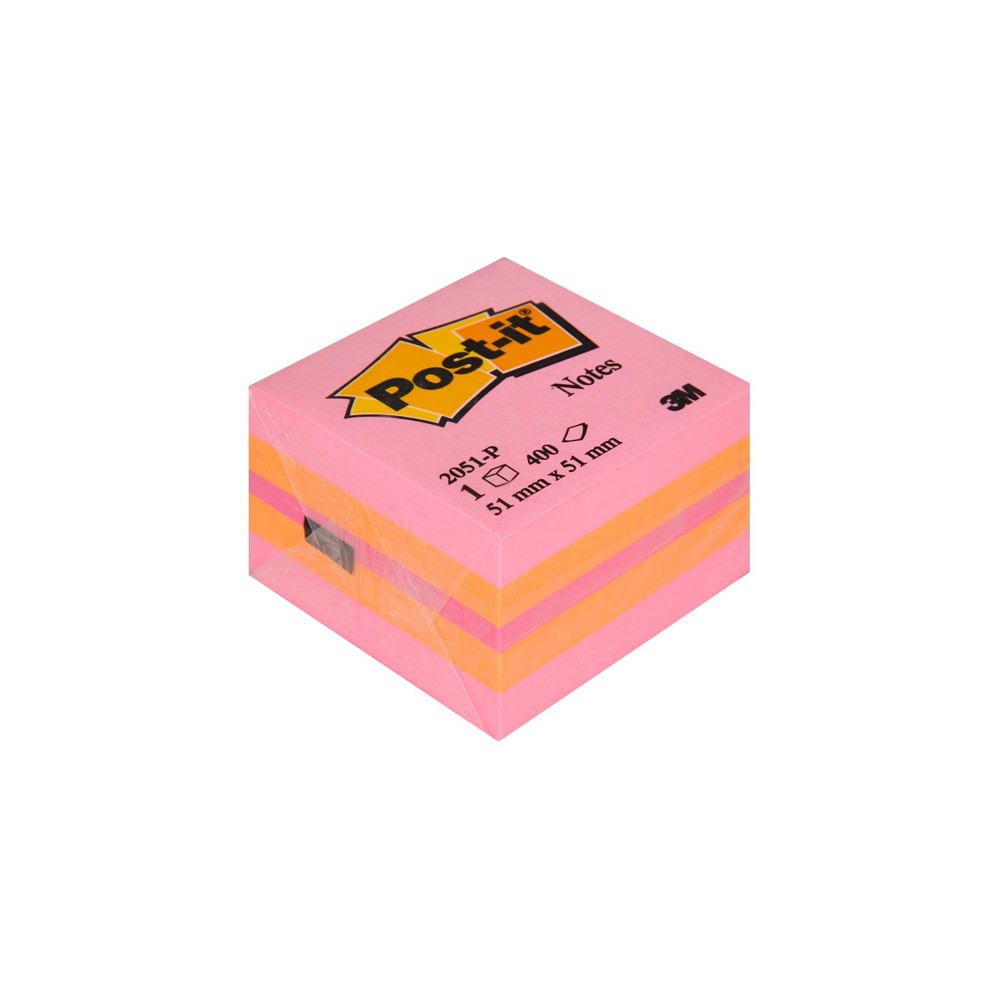 Post-it Yapışkanlı Not Kağıdı Mini Küp 400 Yaprak Pembe Tonlar