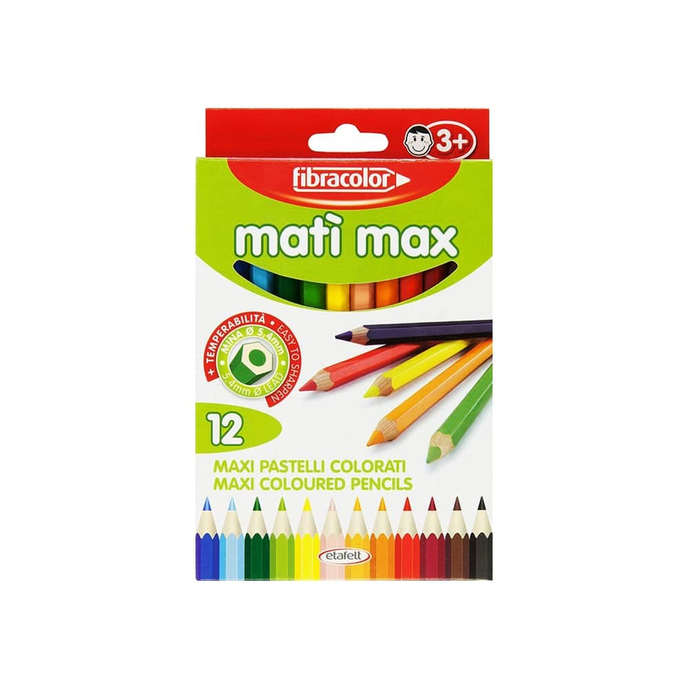 Art Fibracolor Mati Max Kalın Kuru Boya 12'li