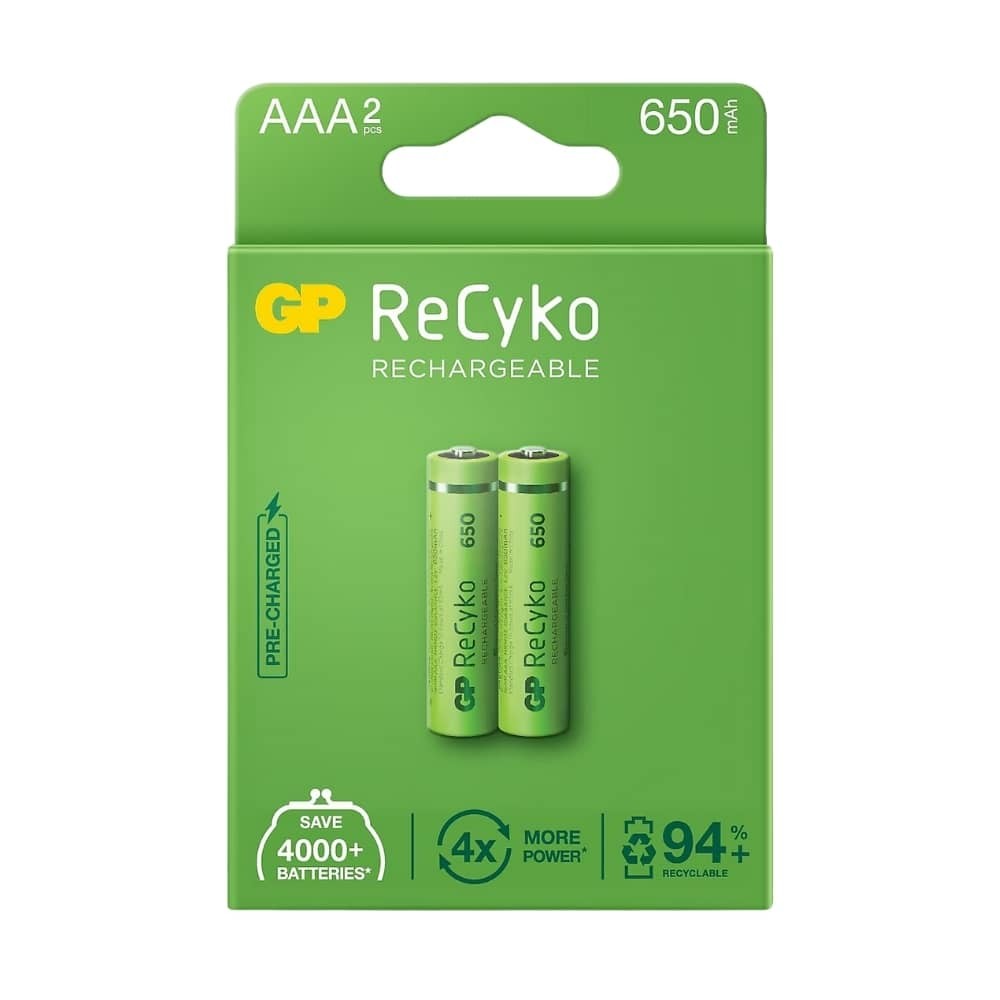 Pil GP Şarjlı AAA pil 1.2 volt 650 mah 2'li