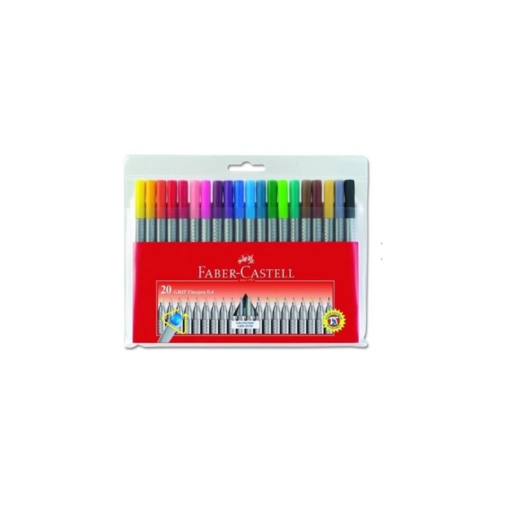 Faber-Castell Keçeli Kalem Grip Finepen 0.4 mm 20'li Poşet