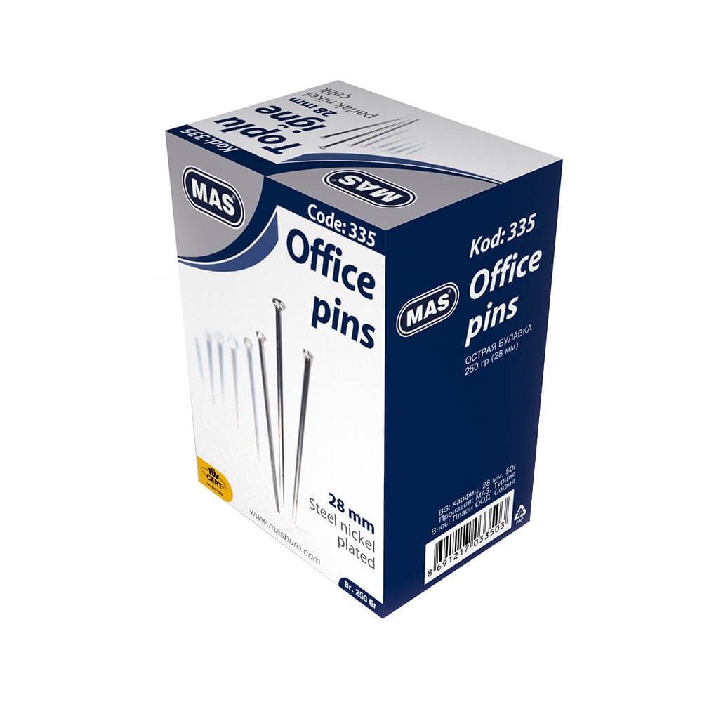 Mas Toplu İğne Nikel 250 gr 28 mm