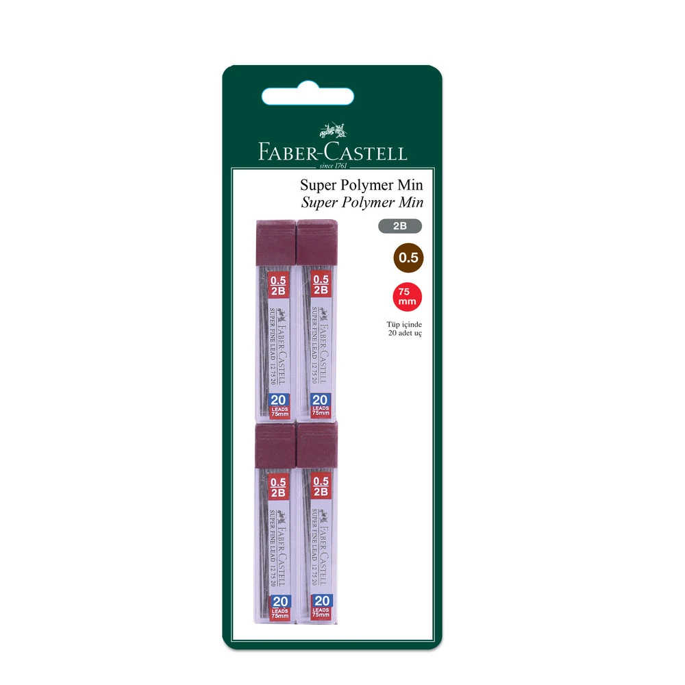 Faber-Castell Min Uç Polymer Fine 0.5 mm 4'lü