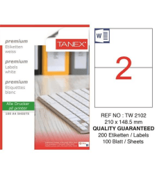 Tanex Laser Etiket 210x148,5 mm TW-2102