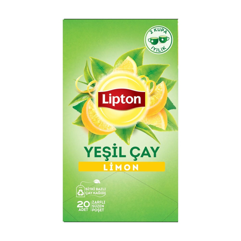 Lipton Berrak Yeşil Çay Limonlu 20'li 1.5 gr