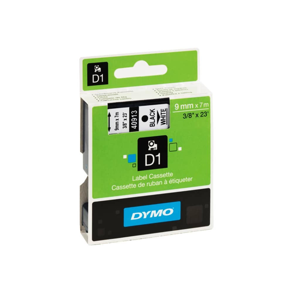 Dymo Şerit D1 9 mm x 7 m Beyaz Siyah 40913