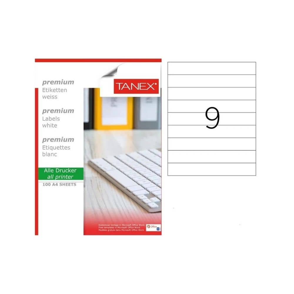Tanex Laser Etiket 210x32,98 Kod TW-2329