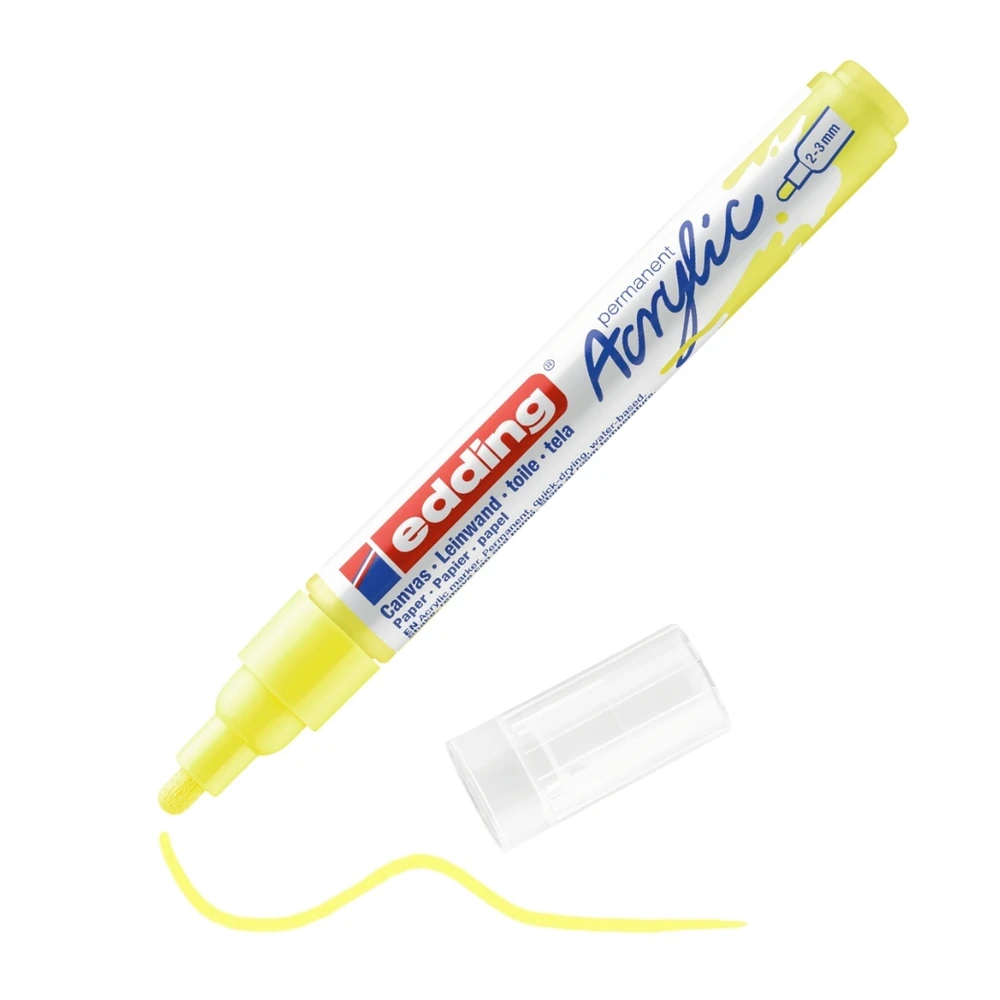Edding 5100 Akrilik Markör Orta Uçlu Fosforlu Sarı