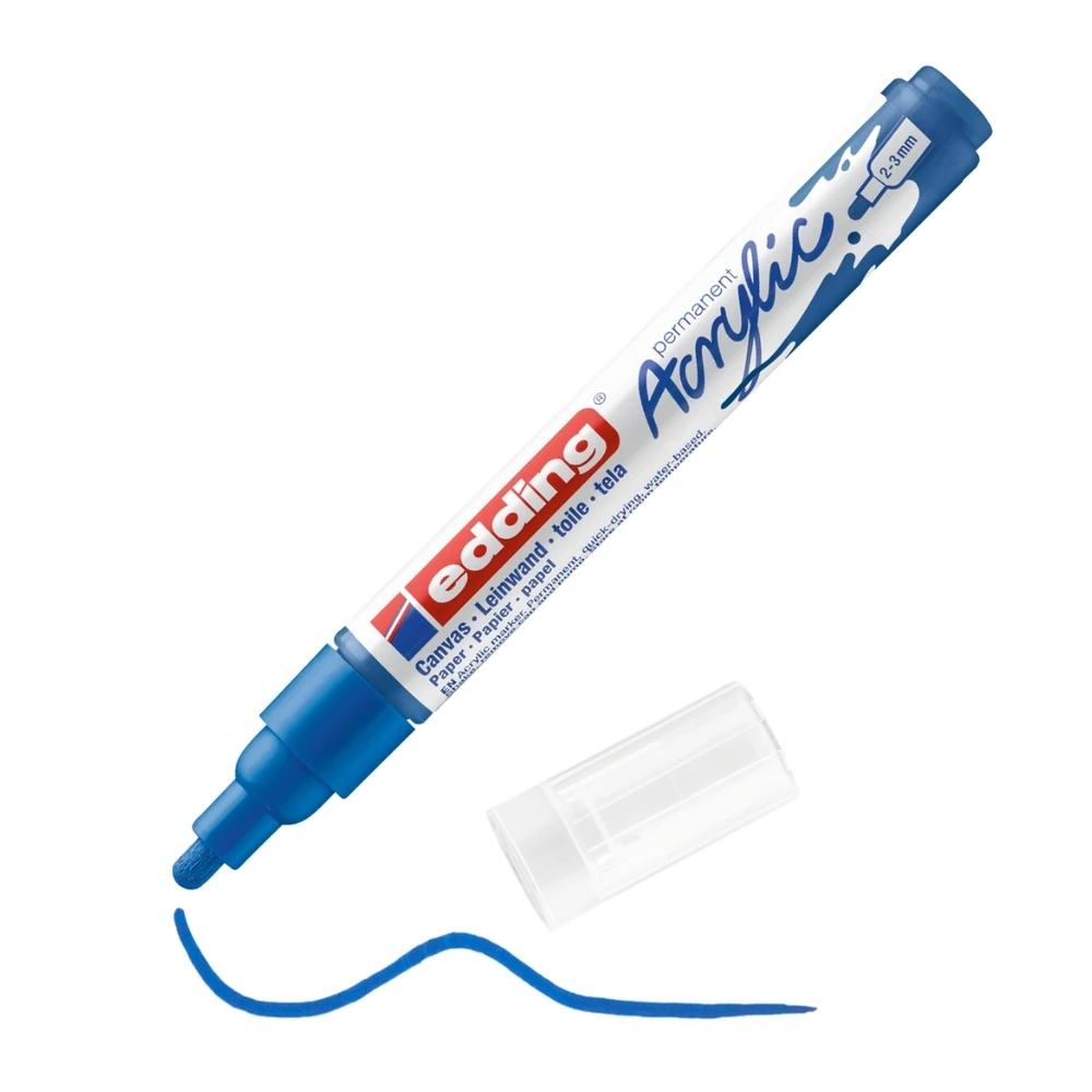 Edding 5100 Akrilik Markör Orta Uçlu Anzer Mavi