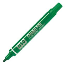 Pentel Markör Metal Gövde N 50 Yuvarlak Uç Yeşil