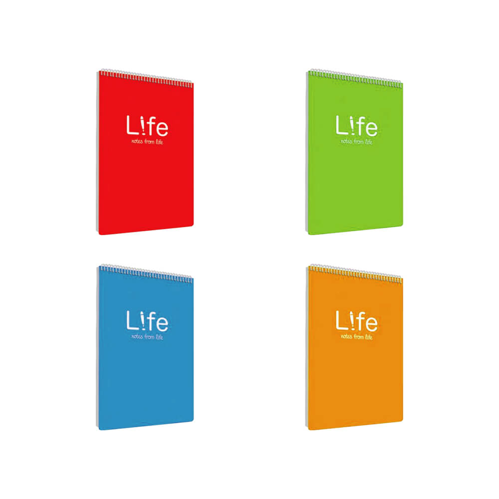 Çınar Defter Bloknot A4 Life Spiralli Pp Kapak 100 Yaprak Çizgili