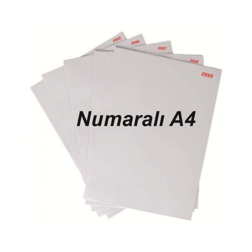 Numaralı 1-250 A4 80 gr