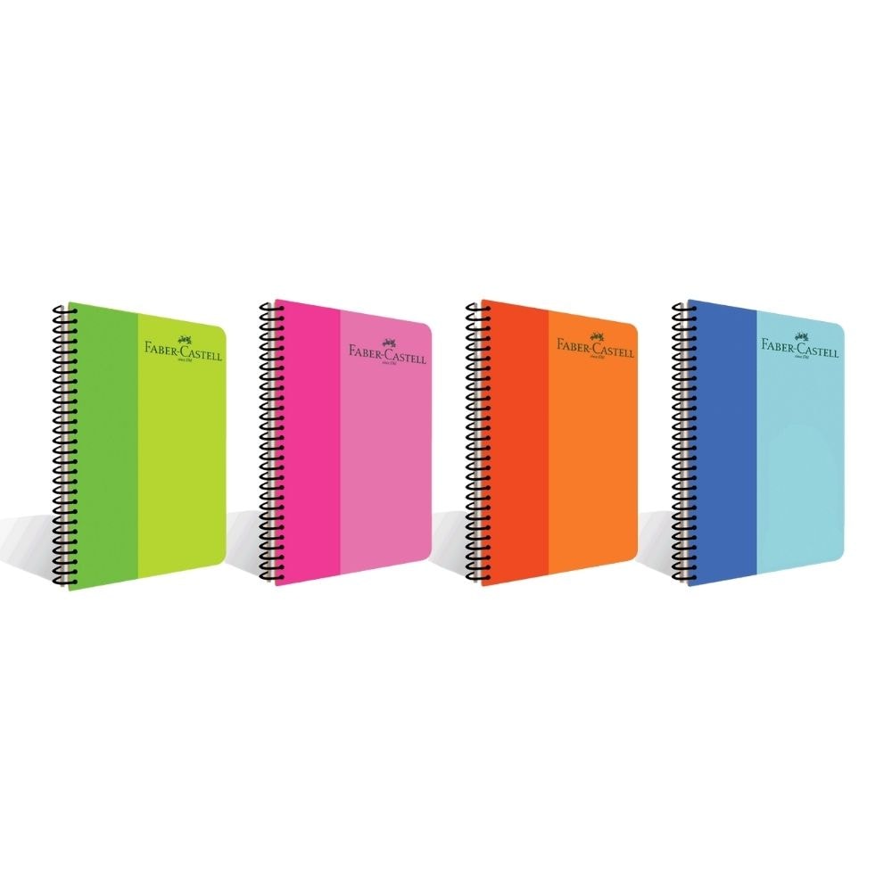 Faber-Castell Defter PP Kapak Bicolor Spiralli 120 Yaprak Kareli