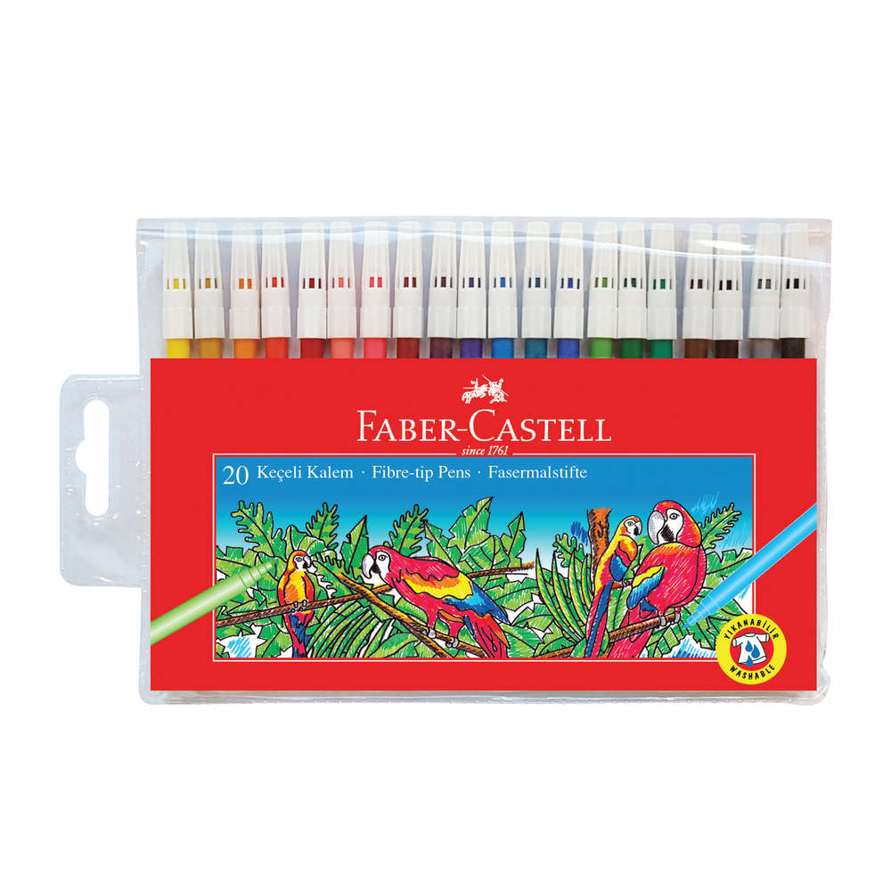 Faber-Castell Keçeli Kalem Yıkanabilir 20'li