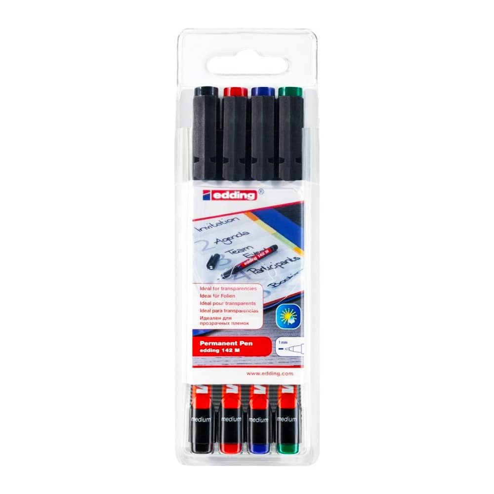 Edding Asetat Kalemi 1 mm Set Karışık 4'lü