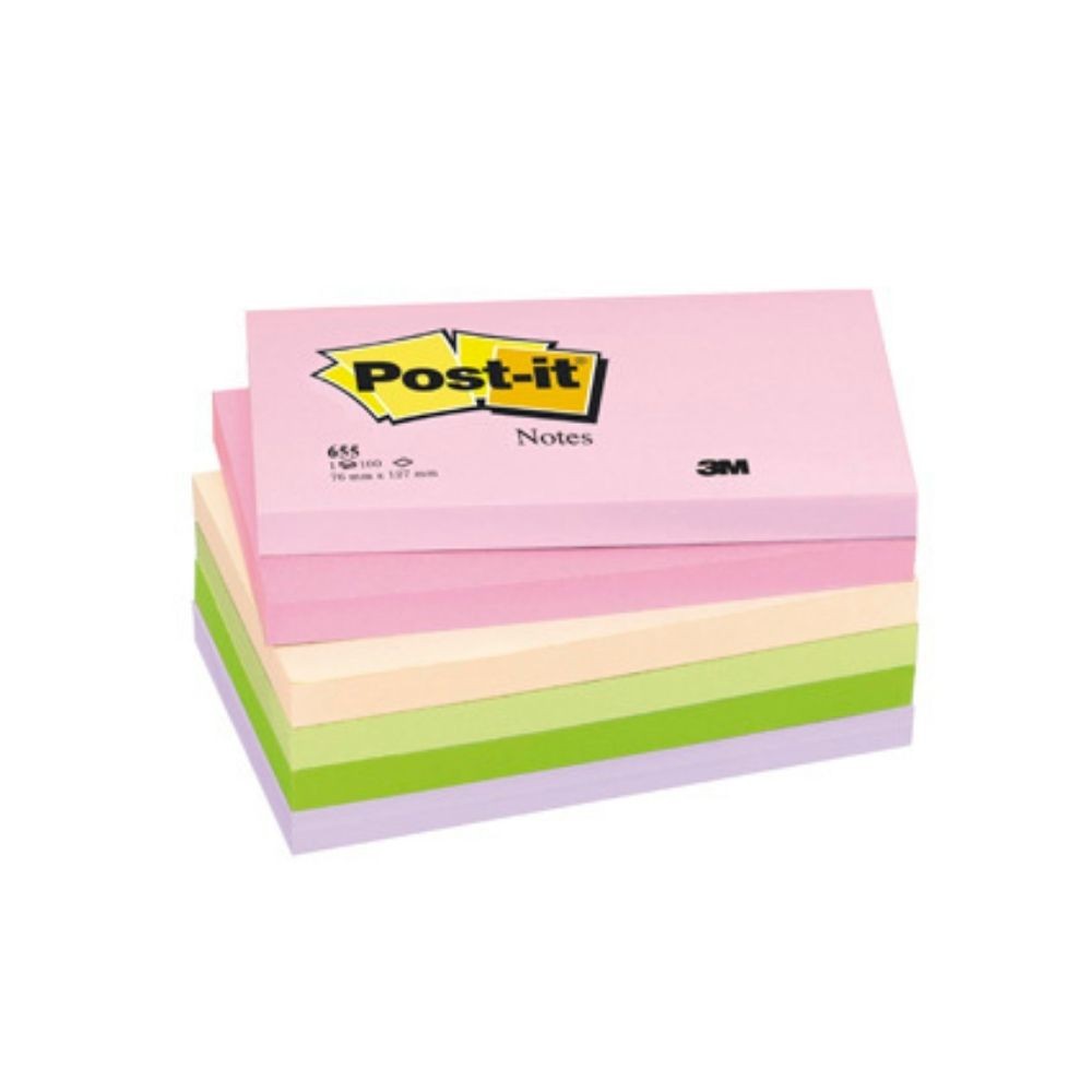 Post-it Yapışkanlı Not Kağıdı 76x127 mm Pastel Tonları