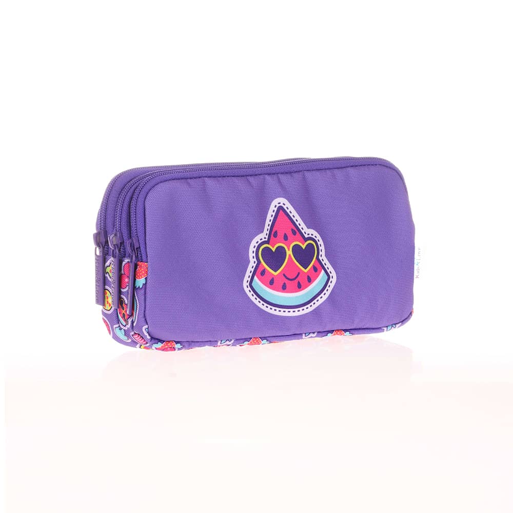 Kaukko Kalem Çantası Kids&Love 3 Bölmeli Rubber Watermelo 8105