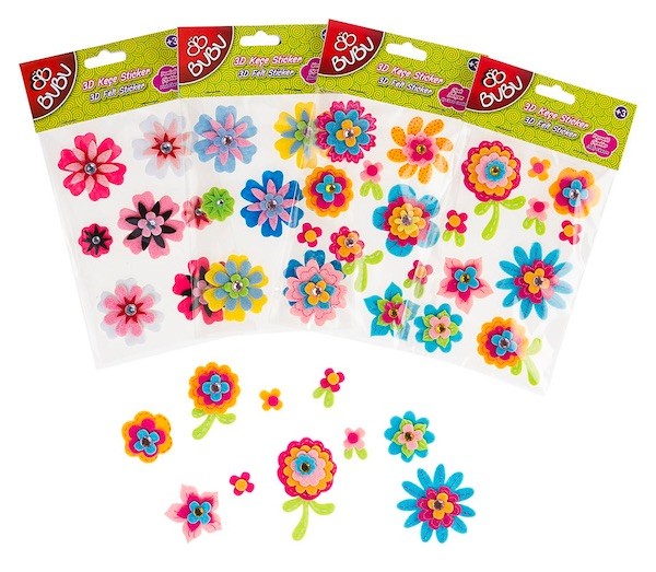 Bubu Eva 3D Sticker çiçek