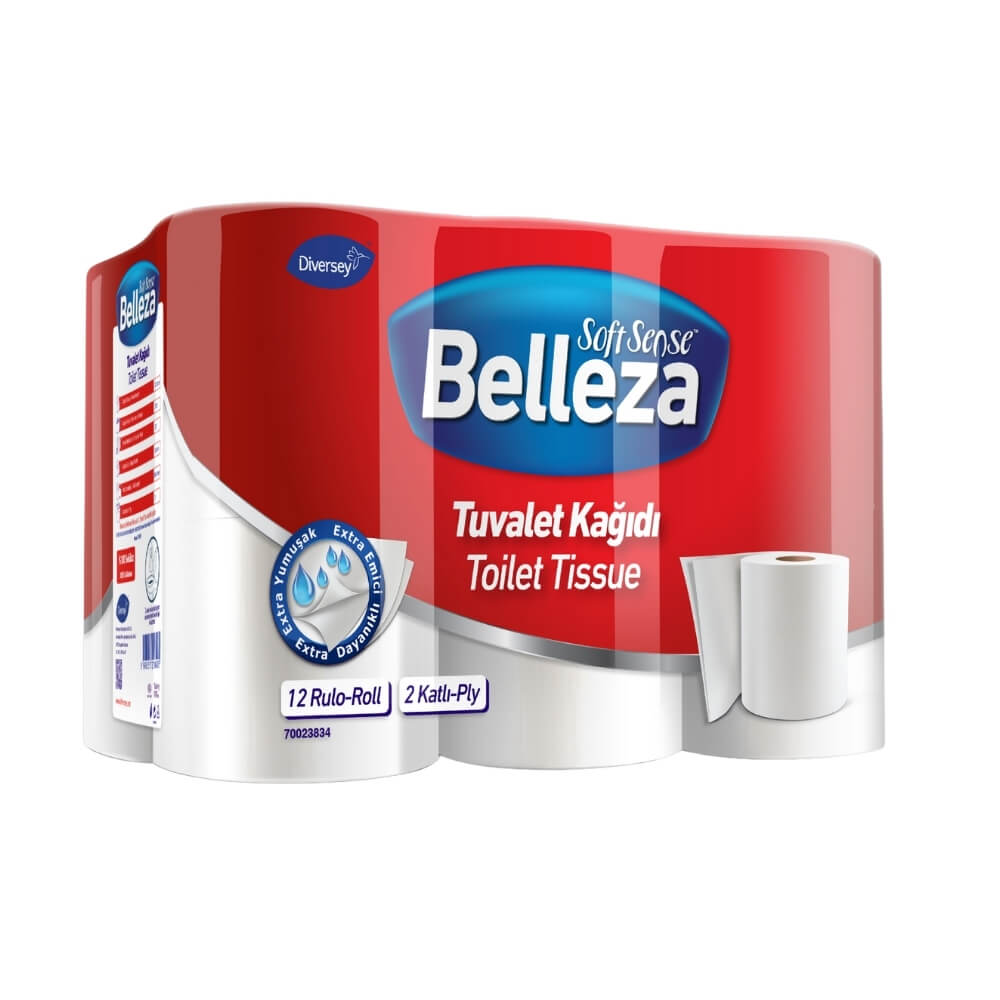 Belleza Tuvalet Kağıdı Ev Tipi Standart 2 Katlı 12'li x 4 Paket 48 'li