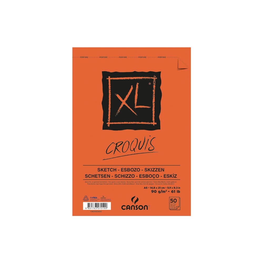 Canson Resim Defteri Spiralli XL A5 50 gr