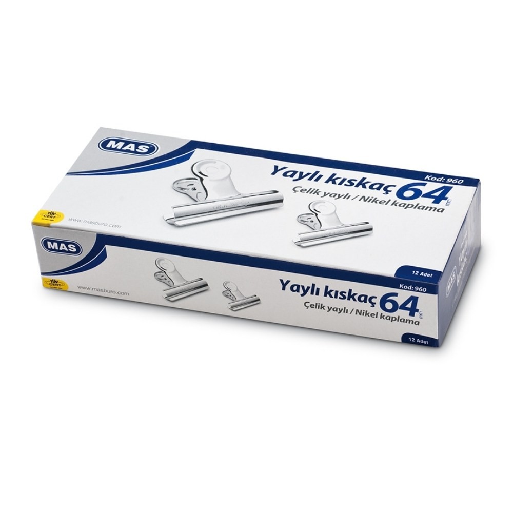 Mas Kıskaç Metal Yaylı 65 mm 12'li