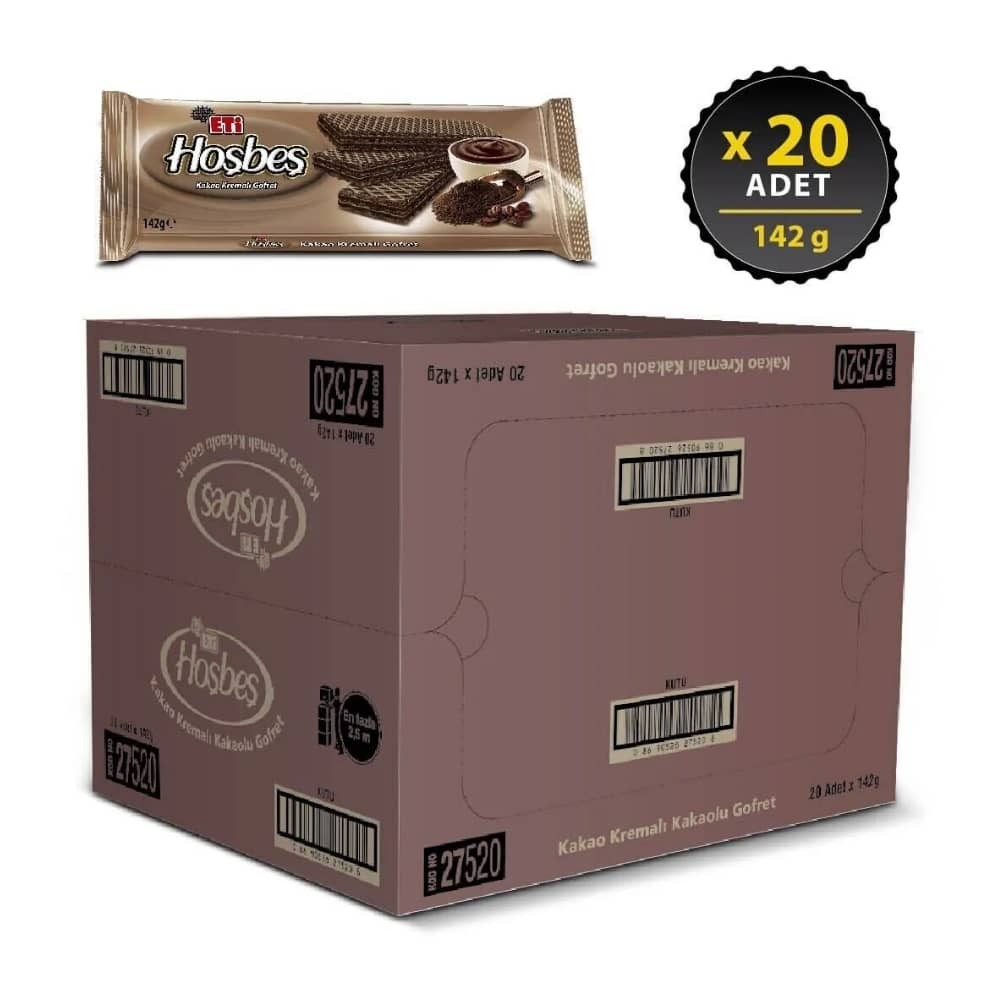 Eti Hoşbeş Kakaolu 142 gr x 20'li