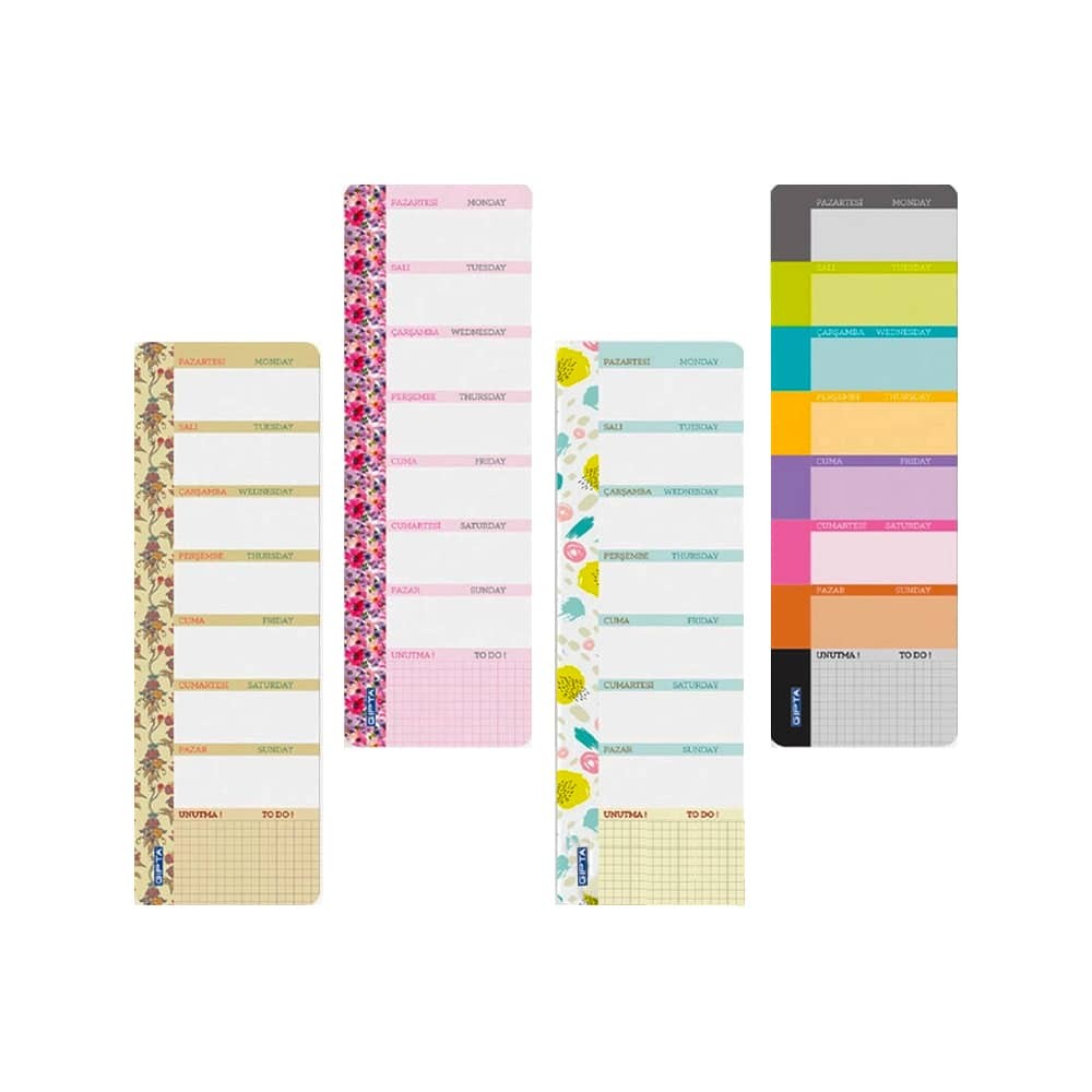 Gıpta Defter Planner Tutkallı 10x34 52 Yaprak