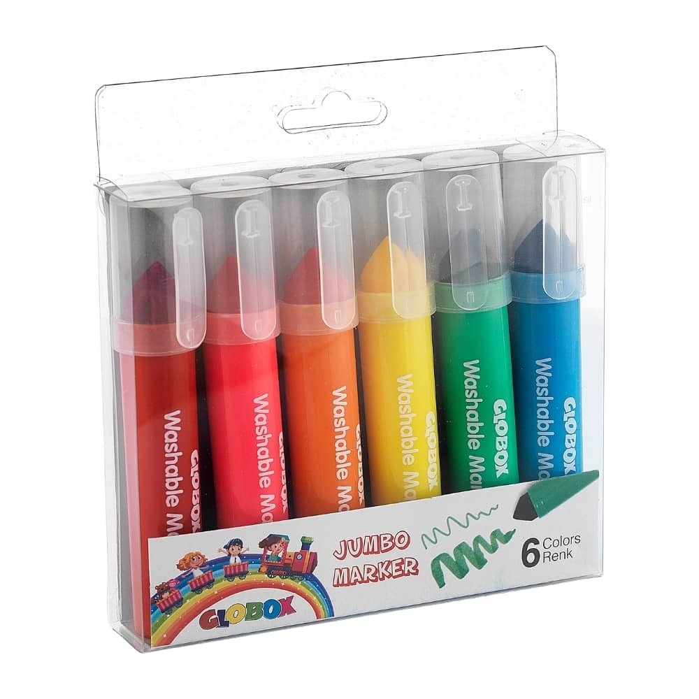 Globox Keçeli Kalem Jumbo 6'lı