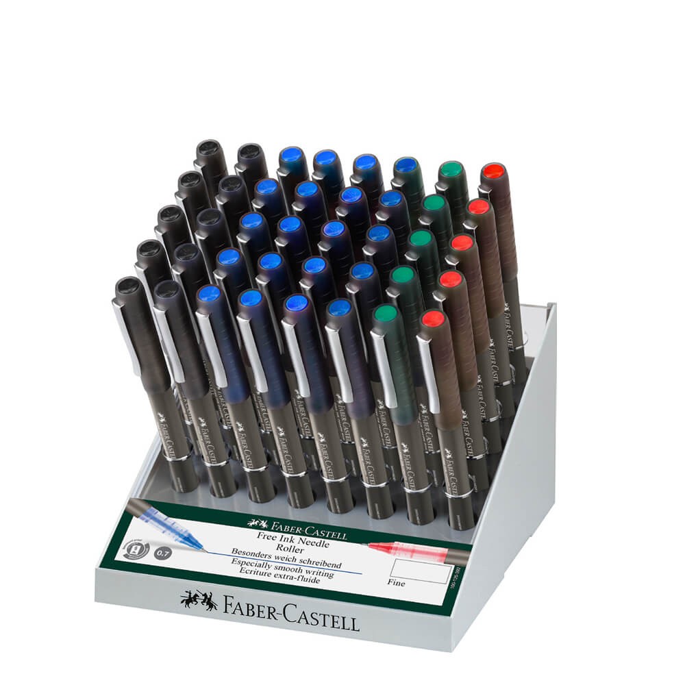 Faber-Castell Roller Kalem Free Ink Needle 0.7 mm 40'lı Stand